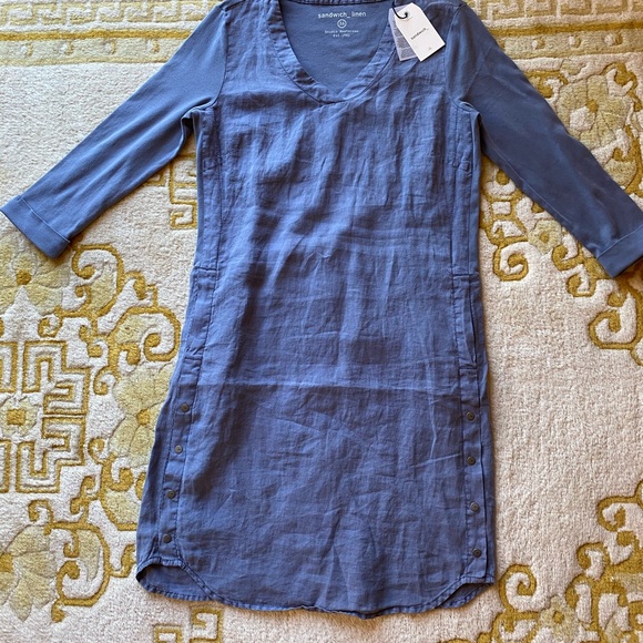 Sandwich linen summer dress - Picture 2 of 3